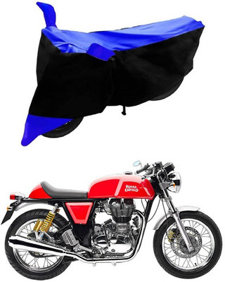 Autoaces Two Wheeler Cover for Royal Enfield(Continental GT, Black, Blue)