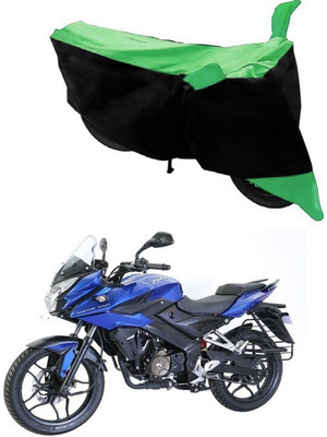 Autoaces Two Wheeler Cover for Bajaj(Pulsar AS 150, Black, Green)