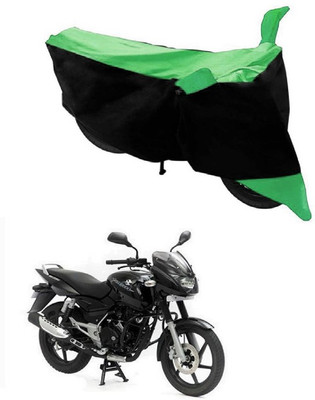 Autoaces Two Wheeler Cover for Bajaj(Pulsar 150, Black, Green)