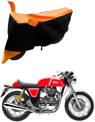 Autoaces Two Wheeler Cover for Royal Enfield(Continental GT, Black, Orange)