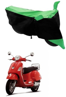 Autoaces Two Wheeler Cover for Universal For Bike(Vespa LX, Black, Green)