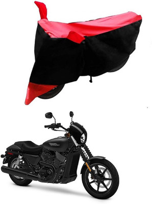 Autoaces Two Wheeler Cover for Harley Davidson(Black, Red)