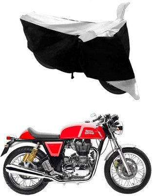 Autoaces Two Wheeler Cover for Royal Enfield(Continental GT, Black, Silver)