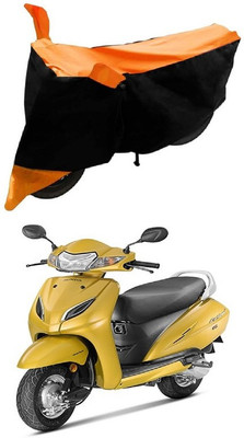 Autoaces Two Wheeler Cover for Honda(Activa 3G, Black, Orange)