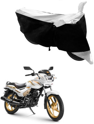 Autoaces Two Wheeler Cover for TVS(Star City, Black, Silver)