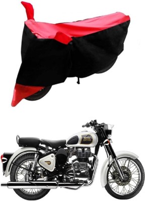 Autoaces Two Wheeler Cover for Royal Enfield(Classic 350, Black, Red)