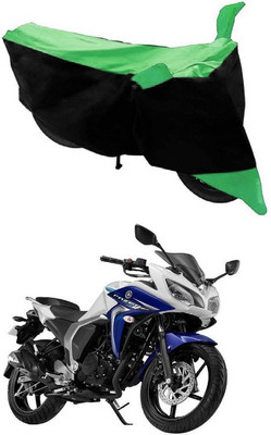 Autoaces Two Wheeler Cover for Yamaha(Fazer, Black, Green)