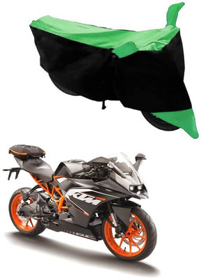 Autoaces Two Wheeler Cover for KTM(RC 200, Black, Green)