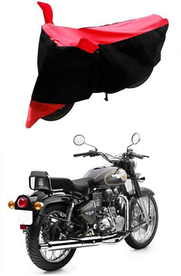 Autoaces Two Wheeler Cover for Royal Enfield(Bullet 500, Black, Red)