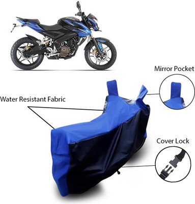 THE REAL ARV Two Wheeler Cover for Bajaj(Black, Blue)