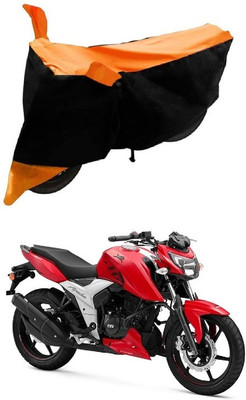 Autoaces Two Wheeler Cover for TVS(Apache RTR 160, Black, Orange)