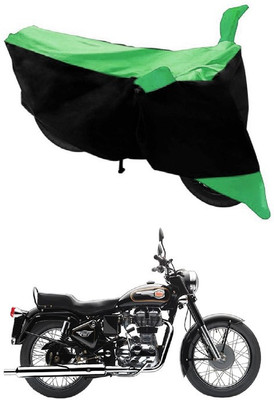 Autoaces Two Wheeler Cover for Royal Enfield(Bullet 350, Black, Green)