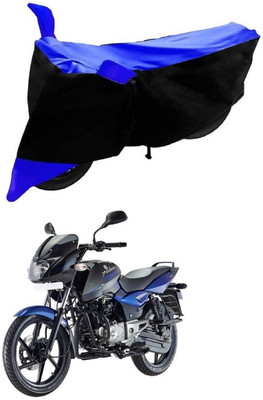 Autoaces Two Wheeler Cover for Bajaj(Pulsar 150 DTS-i, Black, Blue)