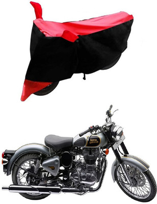 Autoaces Two Wheeler Cover for Royal Enfield(Classic 500, Black, Red)