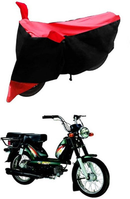 Autoaces Two Wheeler Cover for TVS(Heavy Duty Super XL, Black, Red)