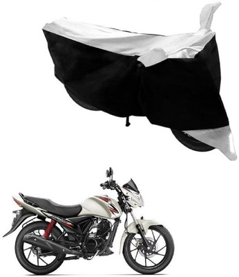 Autoaces Two Wheeler Cover for Suzuki(Sling Shot Plus, Black, Silver)
