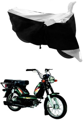 AutoRash Two Wheeler Cover for TVS(Heavy Duty Super XL, Black, Silver)