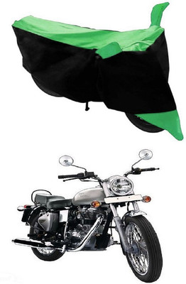 Autoaces Two Wheeler Cover for Royal Enfield(Bullet 350, Black, Green)