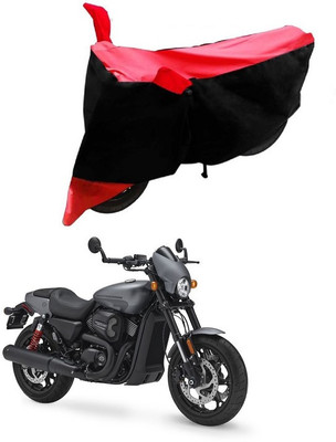 Autoaces Two Wheeler Cover for Harley Davidson(Black, Red)