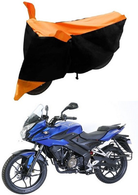 Autoaces Two Wheeler Cover for Bajaj(Pulsar AS 150, Black, Orange)