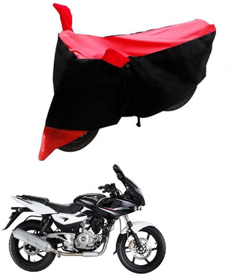 Autoaces Two Wheeler Cover for Bajaj(Pulsar 220 DTS-i, Black, Red)