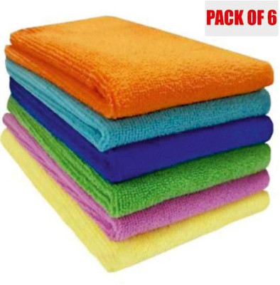 SAMRAT Microfiber Vehicle Washing  Cloth(Pack Of 6)