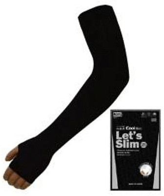 let's silim Nylon Arm Sleeve For Men & Women(Free, Black)