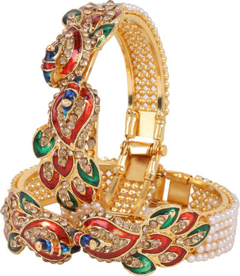 Penny Jewels Alloy Gold-plated Bangle(Pack of 2)
