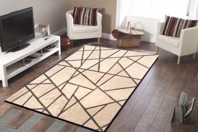 Ac Concept Beige Wool Area Rug(4 ft,  X 6 ft, Rectangle)