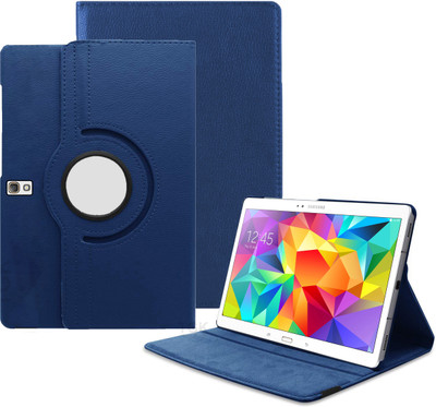 TGK Book Cover for Samsung Galaxy Tab S 10.5 inch Model SM-T800, SM-T805, SM-T807, SM- T801 Rotating Leather Case(Blue, Cases with Holder)