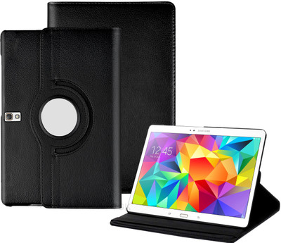 TGK Book Cover for Samsung Galaxy Tab S 10.5 inch Model SM-T800, SM-T805, SM-T807, SM- T801 Rotating Leather Case(Black, Cases with Holder)