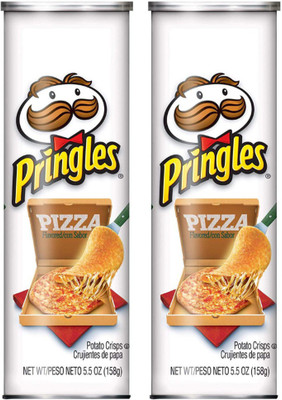 Pringles Pizza Potato Chips 158g (Pack of 2) Chips(2 x 158 g)