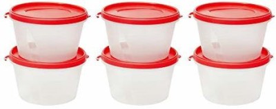 Cutting EDGE Plastic Grocery Container  - 750 ml(Pack of 6, Clear, Red)