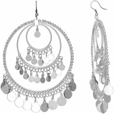 Unique Collection Unique Collection Alloy Coin Earrings Alloy Drops & Danglers