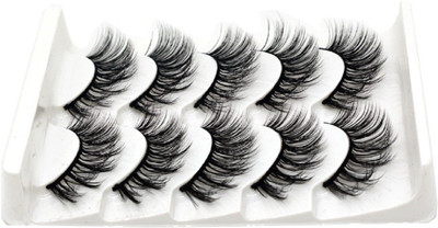 Vorra Fashion 3d hand-made fake five pairs double-layer eyelashes(Pack of 10)