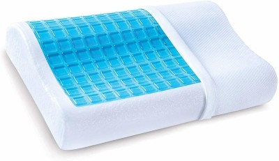 KAIZONE KZ-8322 Memory Foam, Gel Solid Sleeping Pillow Pack of 1(White, Blue)