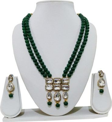 JN Handicraft Alloy Green Jewellery Set(Pack of 1)