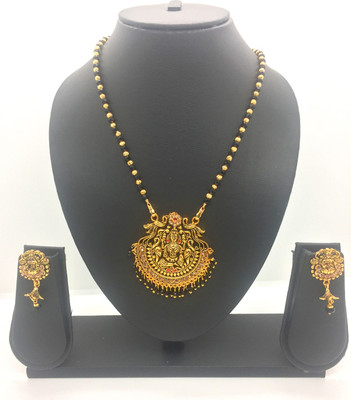 sunhari jewels Brass Gold-plated Gold Jewellery Set(Pack of 1)