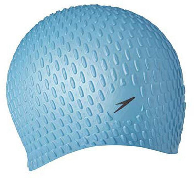PROSPO Wrinkle Free Silicon Swim Cap/Swimming Cap Swimming Cap(Blue, Pack of 1)