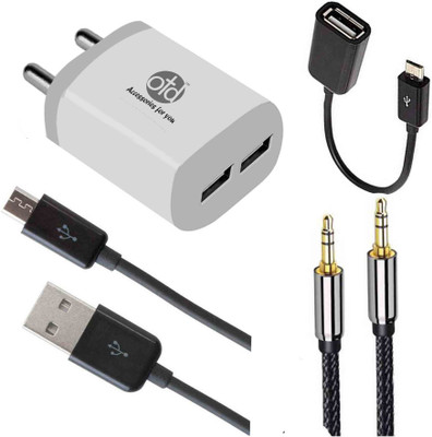 OTD Wall Charger Accessory Combo for SSKY Y777 Fire, SSKY Y888, SSKY Y999 Reno, STK Stk Ace Plus(Multicolor)