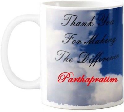 Exocticaa Parthapratim Thank You 77 Ceramic Coffee Mug(325 ml)