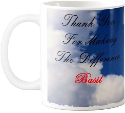 Exocticaa Basil Thank You 77 Ceramic Coffee Mug(325 ml)