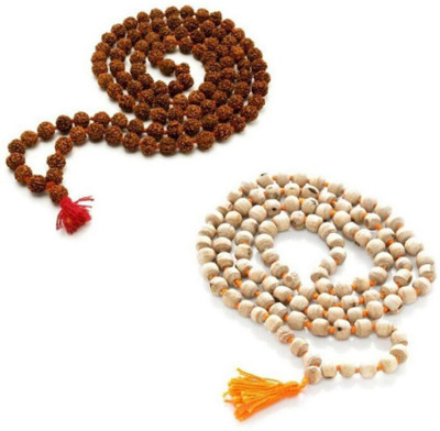 bhaune acessories Rudraksha & Astrology Tulsi Pooja Mala Wood Chain