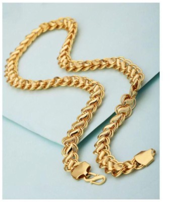 bhaune acessories Artificial Classic Plain Gold-plated Plated Brass Chain Gold-plated Plated Brass Chain