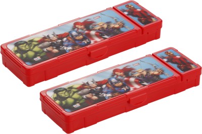 SKI VENUE Pack of two Pencil Box Avengers Art Plastic Pencil Boxes(Set of 2, Red)