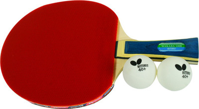 Butterfly Wakaba 1000 Multicolor Table Tennis Racquet with 2 balls Multicolor Table Tennis Racquet(Pack of: 1, 350 g)