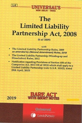 Limited Liability Partnership Act, 2008 (6 Of 2009) (Bare Act)(Paperback, Universal's)