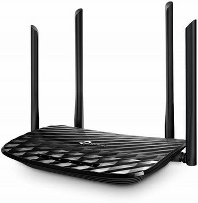 TP-LINK INDIA PVT.LTD Archer C6 Gigabit Router Wi-Fi Dual Band AC1200 Wireless, 5 Gigabit Ports, 4 External Antennas and 1 Internal Antenna, Access Point Mode, MU-MIMO, full Gigabit 300 Mbps Wireless Router