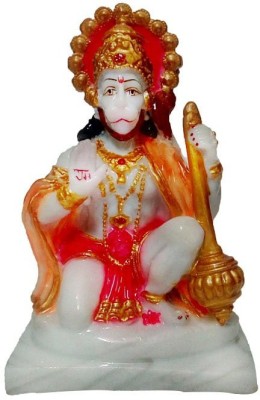 Perryn God Bajrangbali Idol Statue Balaji Marble Multicolour(PACK OF 1) Decorative Showpiece  -  8 cm(Marble, Multicolor)