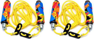 A.K (Pack Of 2) Adjustable Jump Rope With Counter Exercise & Fitness Gym Jumping Speed Freestyle Skipping Rope(Yellow, Length: 274 cm)